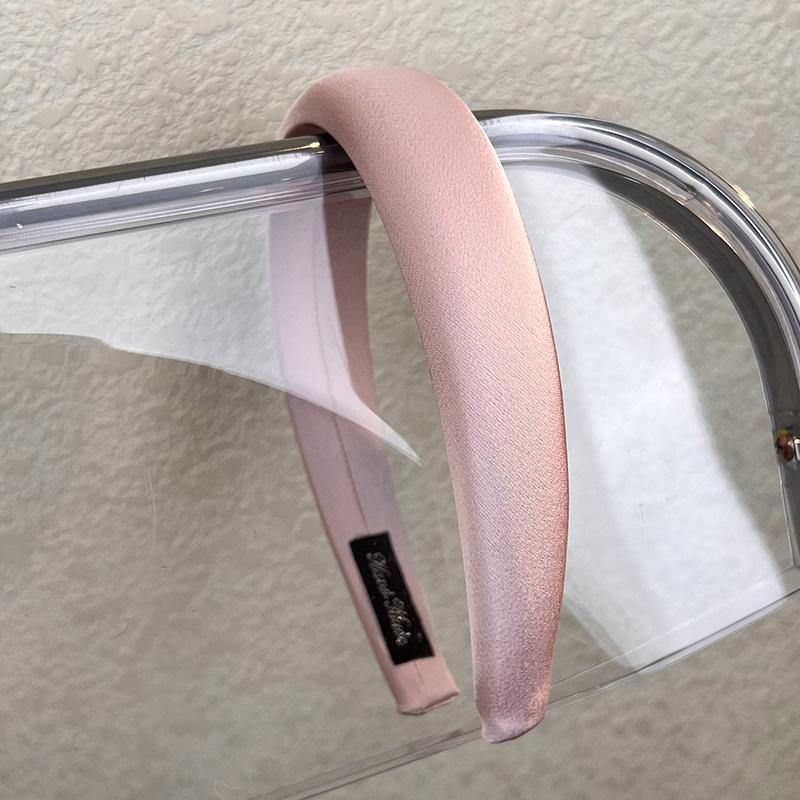 Sweet Romantic Pink  Headband Sponge Wide Hair Band for Woman Girl Temperament Hair Hoop Fashion Versatile Hair Accessories Gift