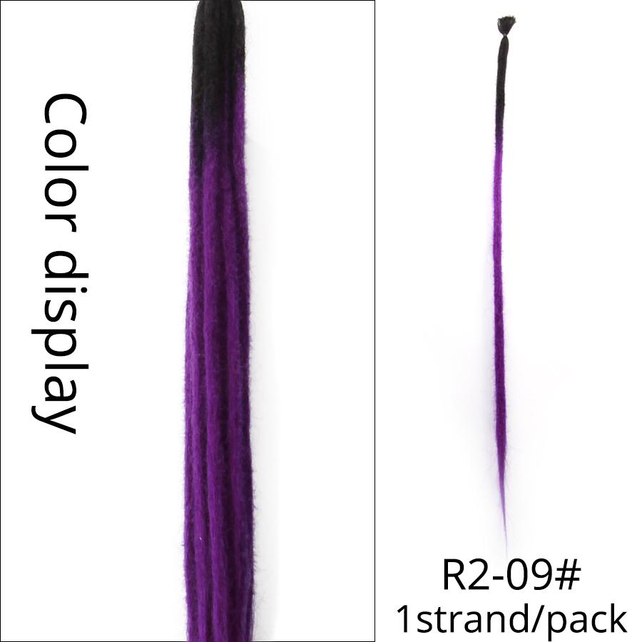 Estensioni Dreadlock fatte a mano al 100% Moda Reggae Capelli 20 pollici Morbidi Dreadlock all'uncinetto Trecce Capelli Ombre Colore 5 Pz / lotto