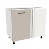 Lower Corner Kitchen Cabinet 105 Capri Body White Front Cashmere Matte