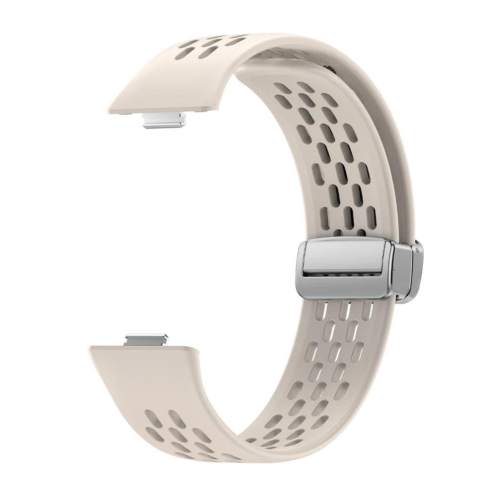 Magnetic D Folding Buckle Silicone Band For Huawei Watch Fit 3 4 4Pro Strap for HUAWEI Fit 3 Fit 4 Fit4Pro Sports Bracelet Belt