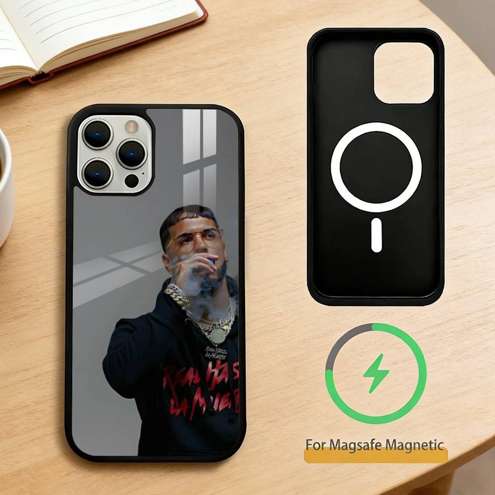 Rapper A-Anuel AA  Phone Case For iPhone 14,16,15,13,17,12,Plus,Pro,Max Magnetic For Magsafe Frosted Cover