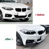 For BMW 2 Series F22 F23 M235i M240i M-Sport 2014 To 2019 Car Spoiler Cover Guard Deflector Lips Front Bumper Splitter Diffuser