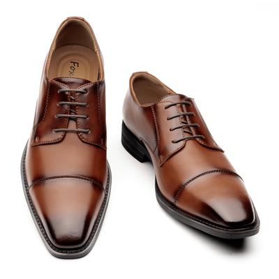 [FOX Sense] Business Shoes, Walkable Leather Shoes for Men, Comfortable, Lightweight, Non-Slip, Walking Shoes, Straight Tip, High-Quality Leather, For