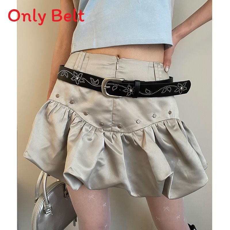 Trendy Womens Denim Waist Belt With Alloy Pin Buckle For Summer Fashion чёрный