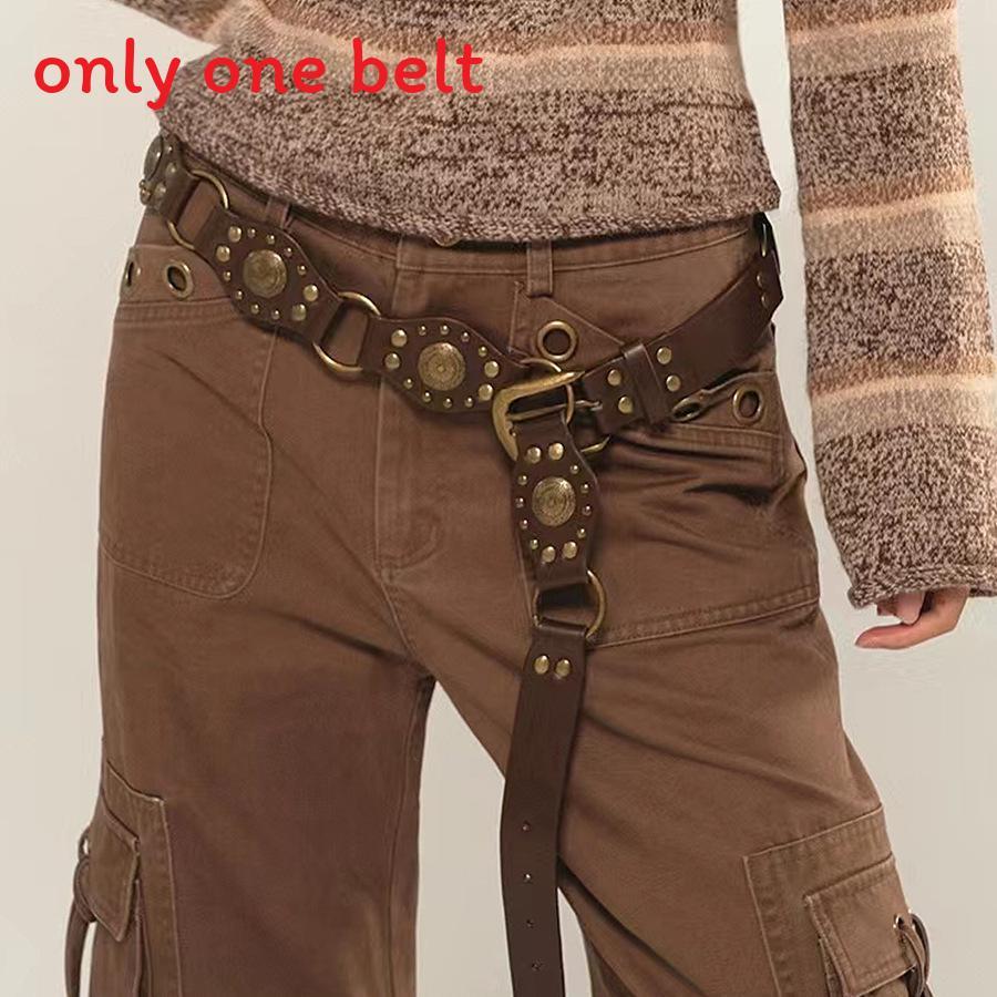 Western Cowboy Pu Leather Belt With Metal Buckle For Men And Women Casual Wear