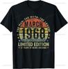 Vintage 1968 Limited Edition 57th Birthday Gifts 57 Year Old T-Shirt Graphic T Shirts Casual Mens Clothing Camiseta Hombre