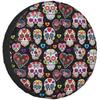 Sugar Skulls Print Spare Tire Cover Day of the Dead Wheel Protector for RV SUV