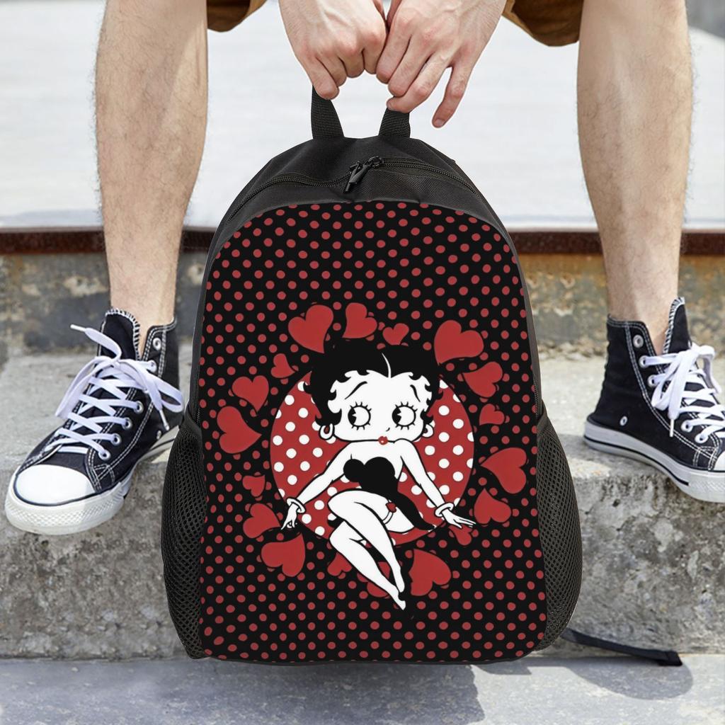 Cute B-Betty Boops Teenage Backpack Sports High School Work Daypack for Men Women Laptop Computer Shoulder Bag