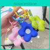 Elegante Portachiavi con Fiori in Tessuto Colorato Ispirato a Ins Adorabile Regalo Macchina per Bambole