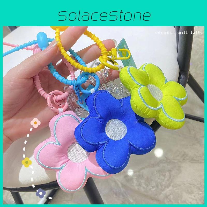 Stilvoller Ins Inspirierter Bunter Stoffblumen-Schlüsselanhänger Entzückendes Puppenmaschinen-Geschenk