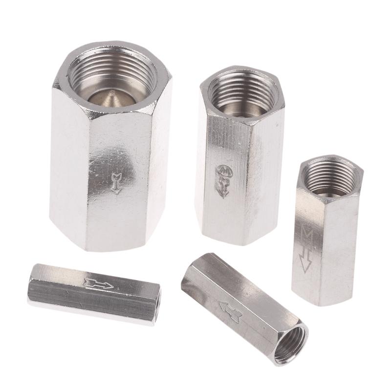 Metal Pneumatic Check Valve One Way BSP Thread 18 14 38 12 34 Air Compressor Pipeline Usage High Pressure Resistant