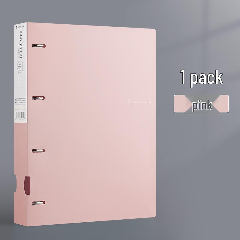 Classeur A4 à anneaux en D: Porte-documents à feuilles mobiles perforé quatre trous et organisateur d'examens pour étudiants avec ouverture rapide