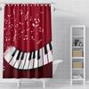 Piano Key Music Shower Curtain For Bathroom Musical Notes Waterproof Bathroom Shower Curtain Romantic Elegant Bath Bathtub Decor