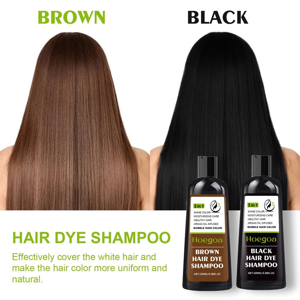 Haarshampoo mit pflanzlichen Inhaltsstoffen, Haarfärbeshampoo für graue Haare von Frauen und Männern, 100 ml