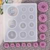 Button Shape Silicone Mold Resin DIY Button Handmade Mold With Hole Pendant Button Non-stick Art Mold Decor Cake Baking Tools