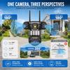 AIOOK 3-Objektiv HD 15MP Außen-WLAN-Sicherheitskamera IP66 Wasserdicht CCTV Mobile Tracking Zwei-Wege-Sprechanlage Nachtsicht Drahtlose IP-Kamera V380 PRO APP