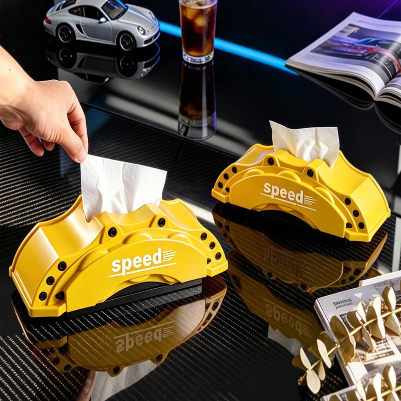 Stylish Speed Brake Caliper Resin Tissue Box Napkin Holder for Car Lovers Home Office Desktop Decorative Organizer Decor