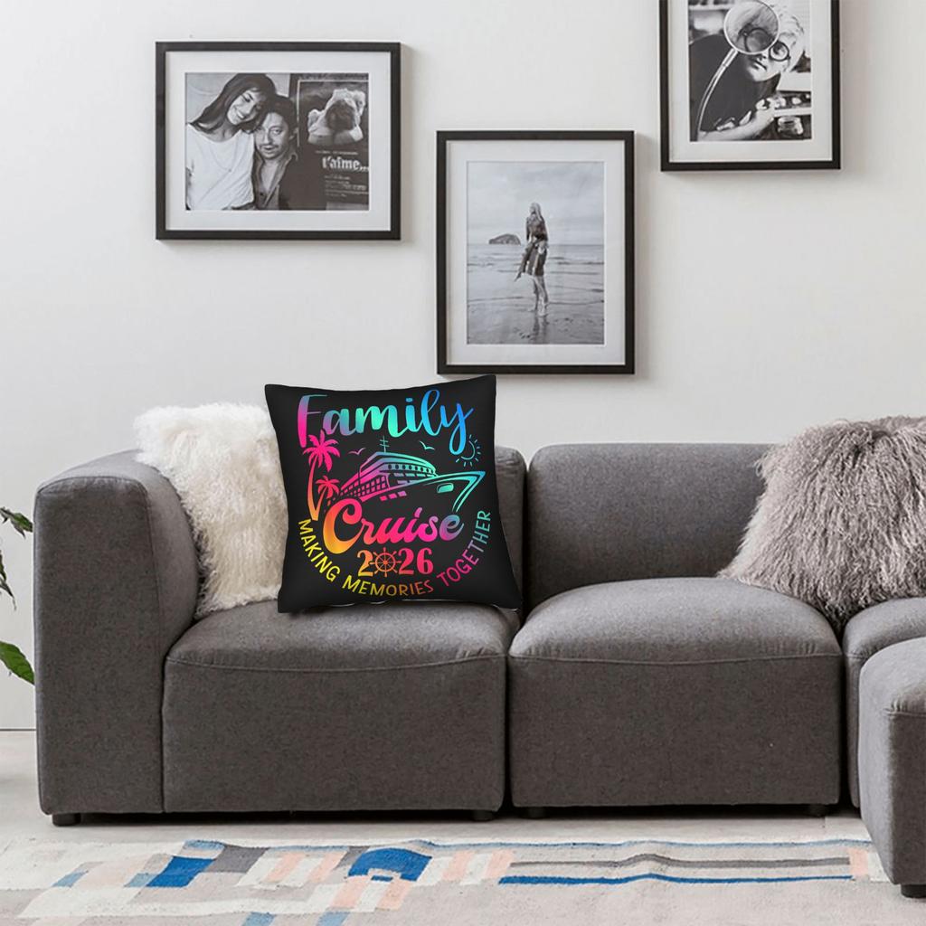 Family Cruise Pillow Cover Morden Pillow Case For Sofa Home Decoration Comfy Pillowcases Gift