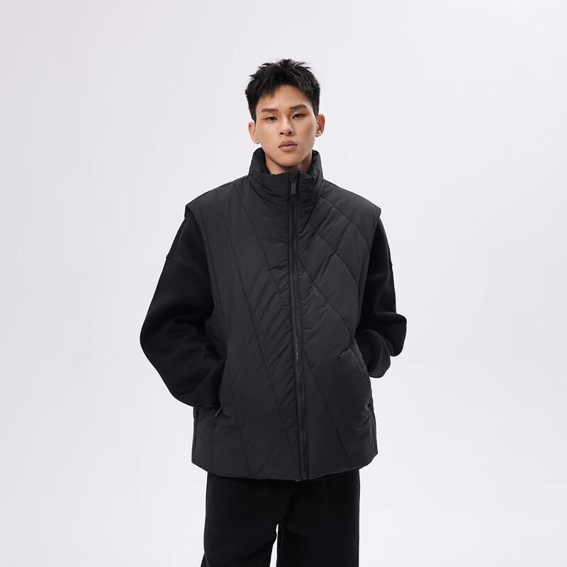 CHINISM Men s Stand-Up Collar Padded Winter Vest L