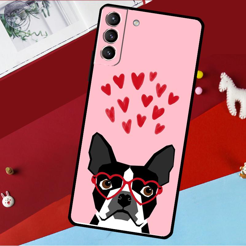 Boston Terrier Dog Funda For Samsung Galaxy S25 S23 S22 S20 S24 Ultra S9 S10 Plus S21 FE S25 FE Phone Case