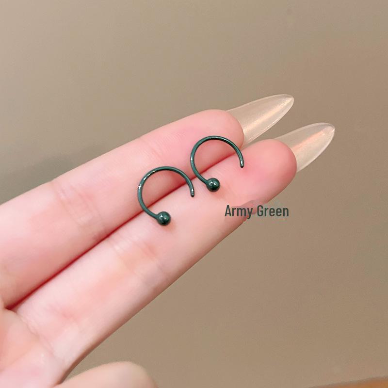 High-end Colorful Geometric Ceramic Earrings - Comfortable for Sleeping, Unique Design.