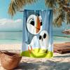 Ultra-Soft Beach Towel with Puffin Rock Theme,Ideal for Pool - Camping, Diving - Perfect Travel Essential, Vibrant Beach Towel.