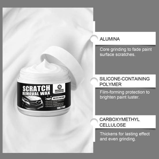 Car Scratch Remover Paste Polishing Compound for Minor Scratches & Swirl Marks Restores Paint Gloss DIY Car Scratch Repair Kit