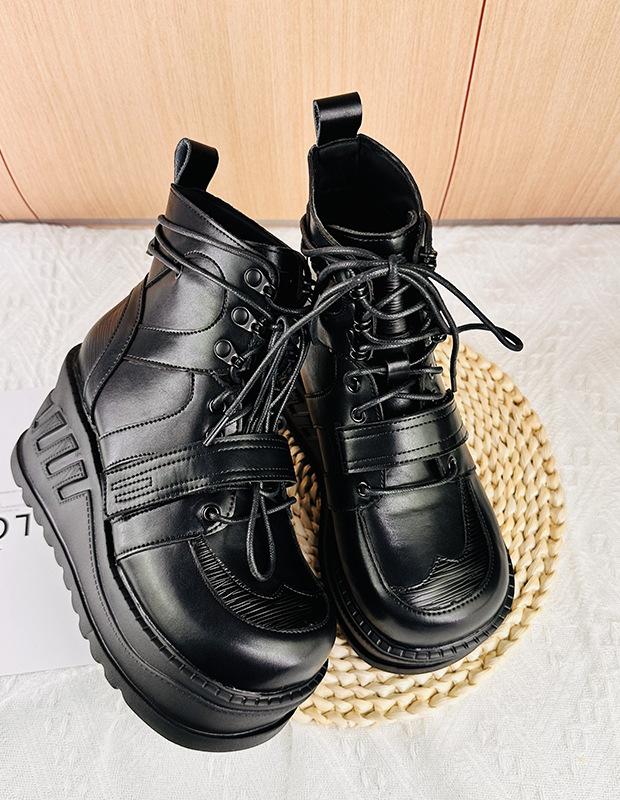 

Exclusive for European and American Harajuku punk big head shoes platform shoes women s INS goth dark muffin shoes JK wedge heel shoes 41