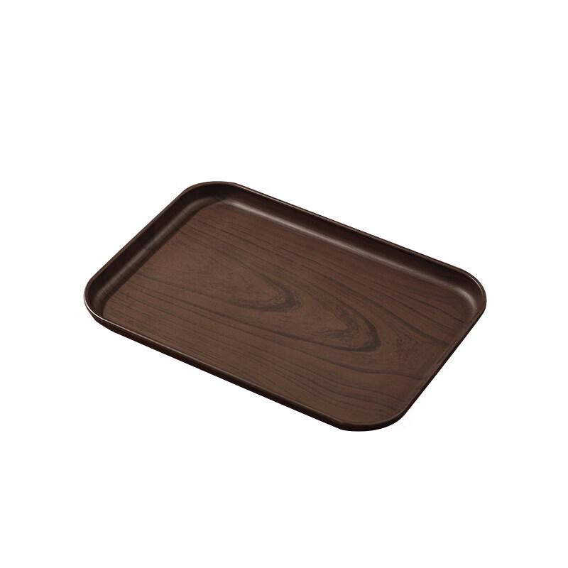 Japanese-Style Faux Wood Rectangular Serving Tray