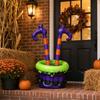 Balde de Gelo Inflável de Halloween, Tina para Bebidas de Pernas de Bruxa, Cooler Roxo Laranja para Decoração de Festa, Reunião ao Ar Livre