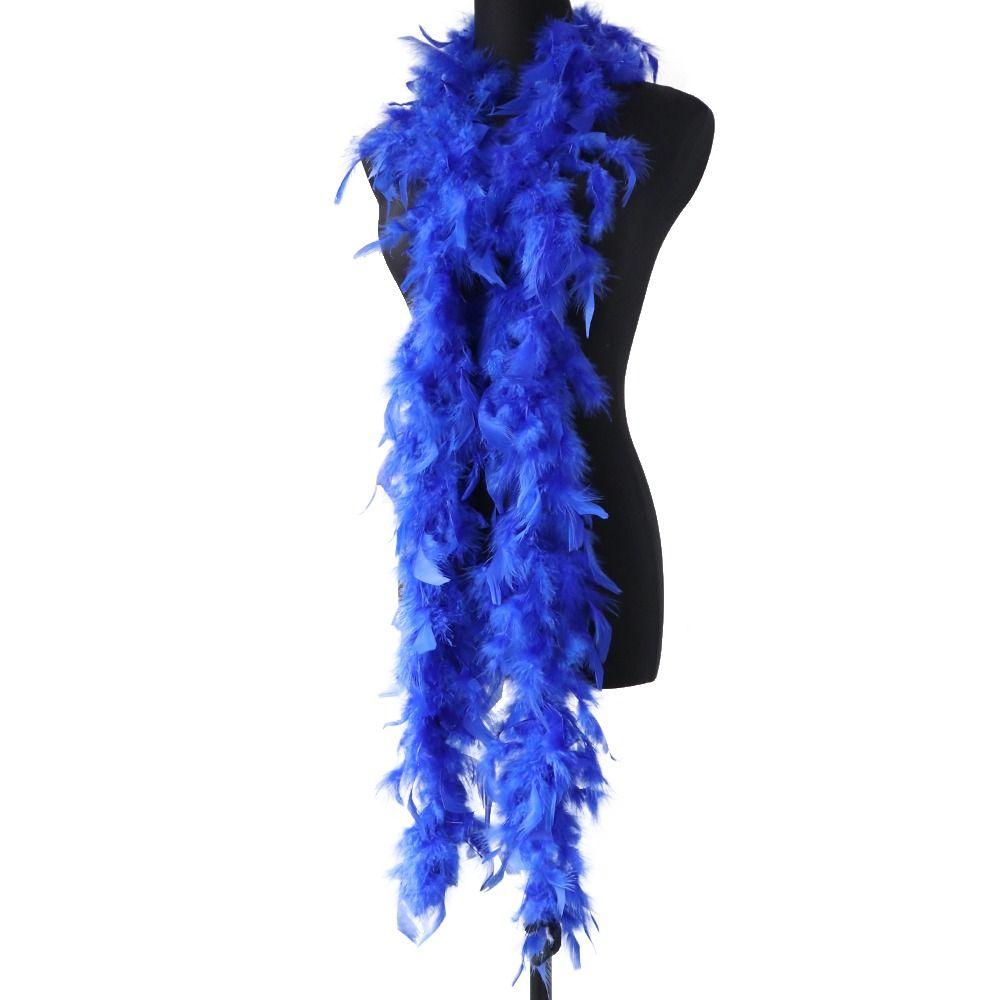 

Fluffy Feather Boa Turkey Feather Apparel Fabric Garment Accessories Feather Scarf Perform темно-синього кольору