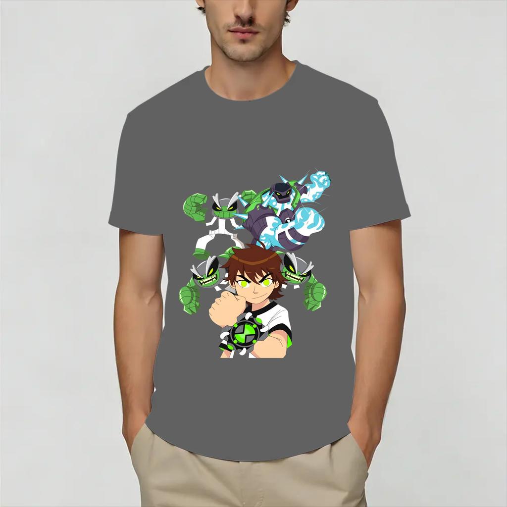 Unisex TShirts Ben 10 Aliens Vintage Cotton Tee Shirt Short Sleeve T Shirt Crewneck Tops Graphic Printed