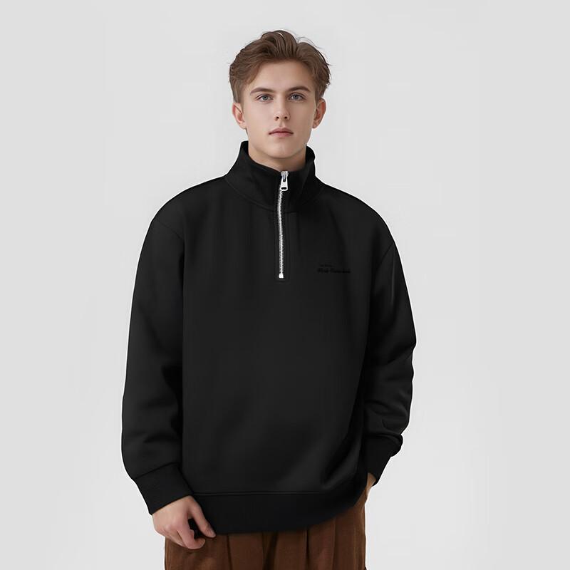 Men's Half-Zip Letter Print Sweatshirt