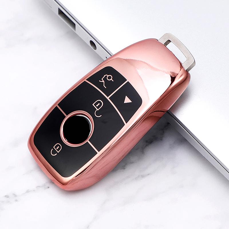 TPU Car Key Case Cover For Mercedes Benz W205 W213 W222 X167 W177 A C E S G Class GLC CLA Shell Holder Auto Keychain Protector