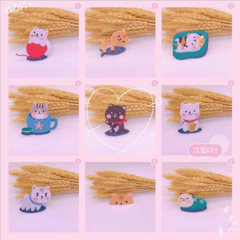 Yixiu Kitten Cartoon Embroidery Patch for Clothing Decoration