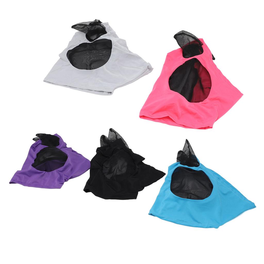 Horse Face Cover Prevents Fly High Elasticity Breathable Horse Protective Face Cover with Ears 5pcs
