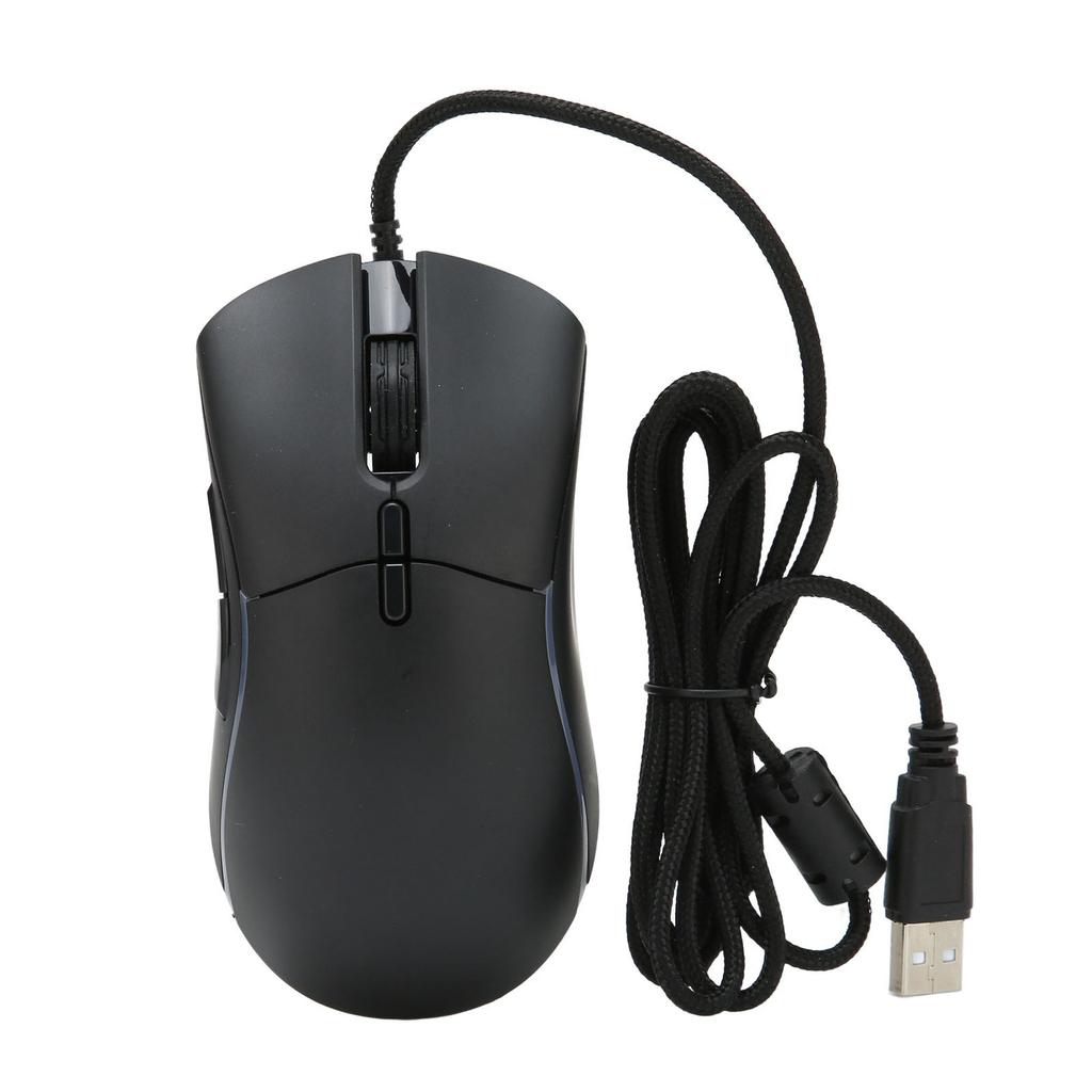 Gaming Mouse Maximum 12800 DPI RGB Backlit Lightweight Ergonomic Stable Accurate Wired Mouse for Desktop Laptop