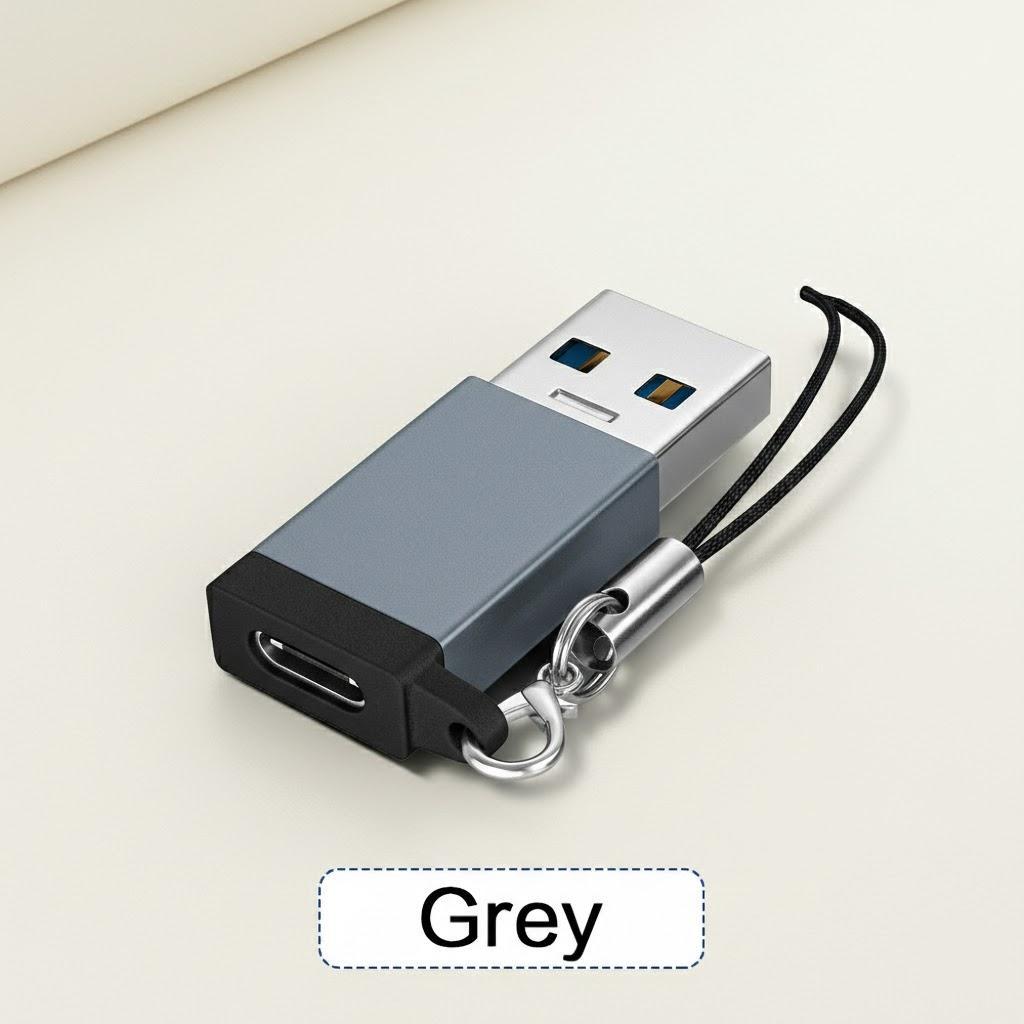 

USB 3.1 Type-C Adapter Male to Female 10Gbps Data Sync 100W Fast Charging USB A to C Converter for Smartphones