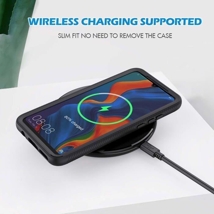 Coque Téléphone - CENHUFO - Huawei P30 Lite - Antichoc 360 Degrés - Protecteur D'écran Intégré - Souple