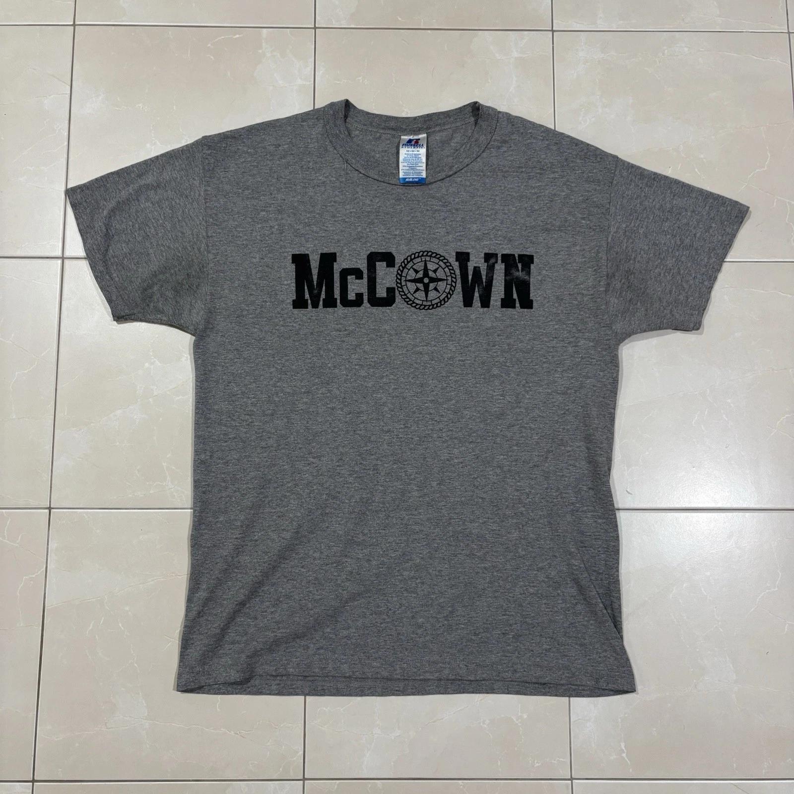 Vintage McCown T Shirt Russell Athletic Gray Men’s M College University Y2K 90s 2XL