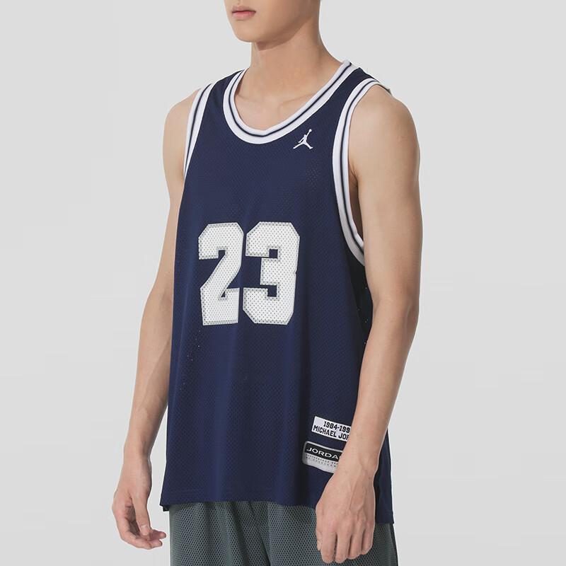 Jordan Michael  Comfortable Breathable Sports Sleeveless Vest Men tops Navy-Blue HF9376-410