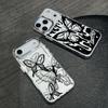 Fashion Butterfly Phone Case for Apple iPhone 17 Air 16 16e 15 14 13 12 11 Pro Max X Xs XR 8 Plus Luxury Clear Cover