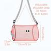 2-Pack Mesh Transparent Toiletry Bag, Cute and Spacious Cylindrical Shoulder/Crossbody Bag for Swimming and Fitness