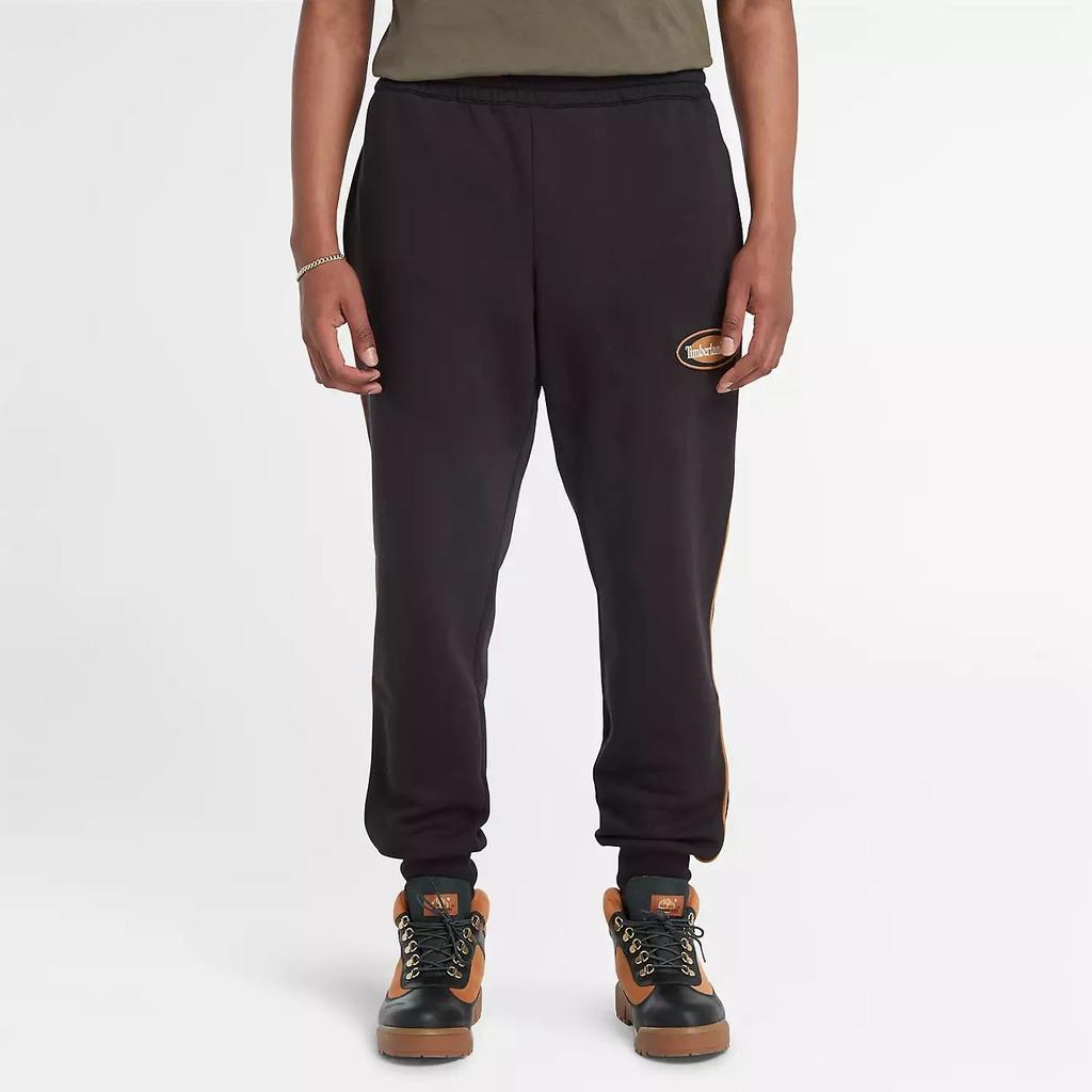 Timberland Oval Logo Patch Sweatpants Men Bottoms Black A67AH-001