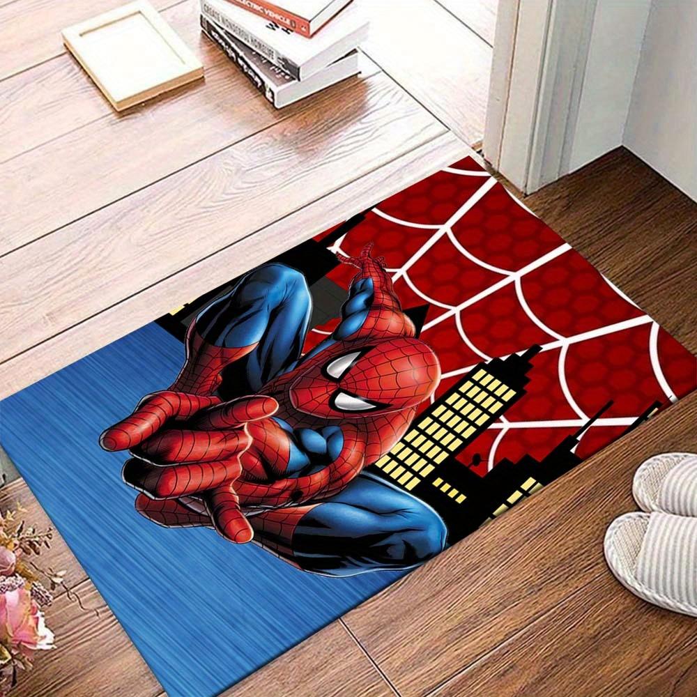 

1pc Spider-man and The Spider Web Rug - Non-Slip, Machine Washable Polyester Carpet for Living Room, Bedroom, Bathroom & Laundry - Comfortable Home De 60cm by 90cm