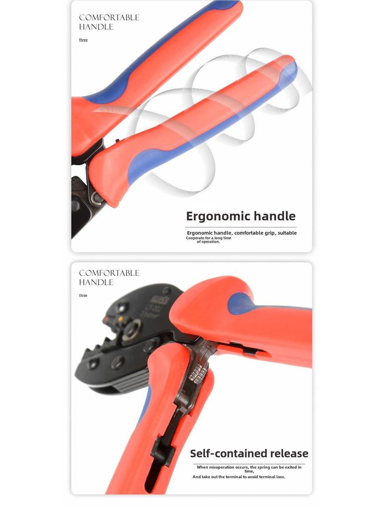 SV Pre-Insulated Terminal Crimping Pliers LY-30J for Copper Y/U Fork Cold-Pressed Terminals HS-40J