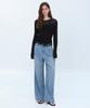 MUSINSA STANDARD WOMAN Women'S Tencel One-Pleat Extra Wide Denim Pants [Sky Blue]