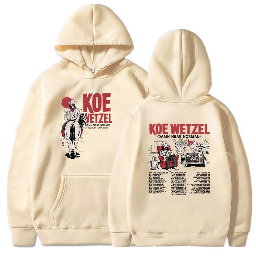 Graphic Clothes Damn Near Normal Tour Koe Wetzel Hoodies Sudaderas Women/Men Winter Hooded Pullovers Casual Fleece Sweatshirts