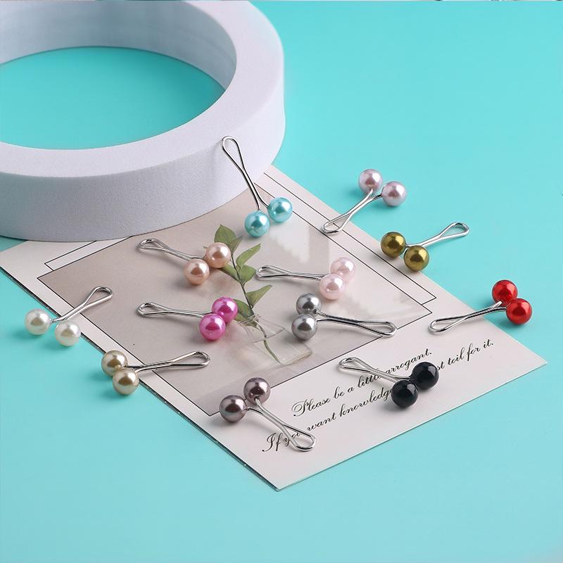 Elegant Multi-color Pearl Brooch Hijab Clip Scarf Buckle Accessory