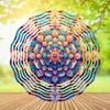 Stainless Steel Wind Spinner 25cm Mandala Wind Chakra Outdoor Garden Decor Kinetic Hanging Sculpture Gift No Battery Needed